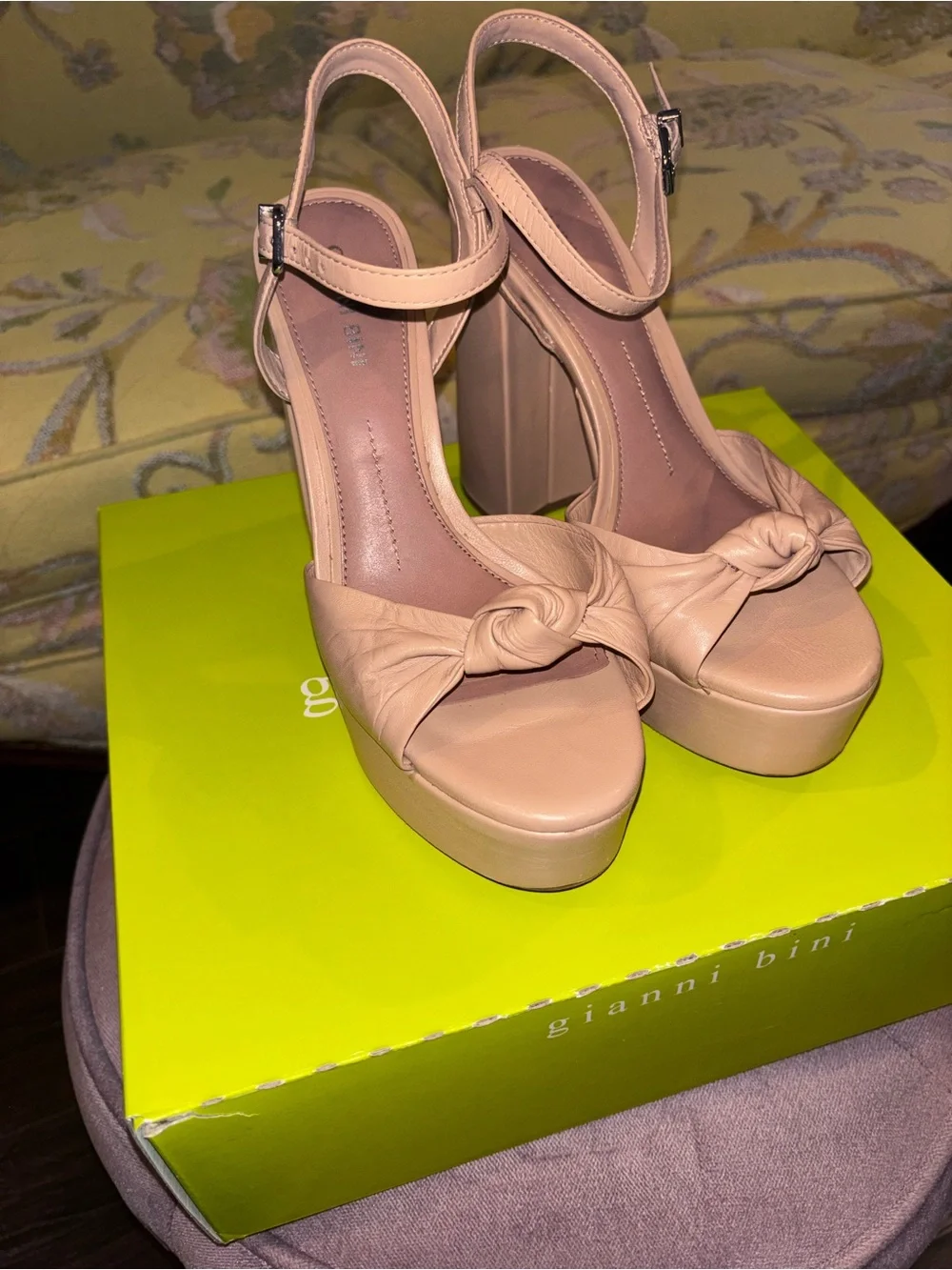 Gianni Bini Nude Platform Pumps